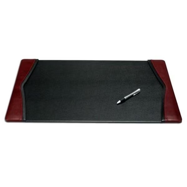 Dacasso P7002 Burgundy 25.5 x 17.25 Desk Pad with Side-rails, Dacasso, Mfr#: P7002